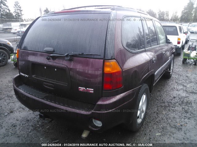 1GKDT13S262105023 - 2006 GMC ENVOY BURGUNDY photo 4