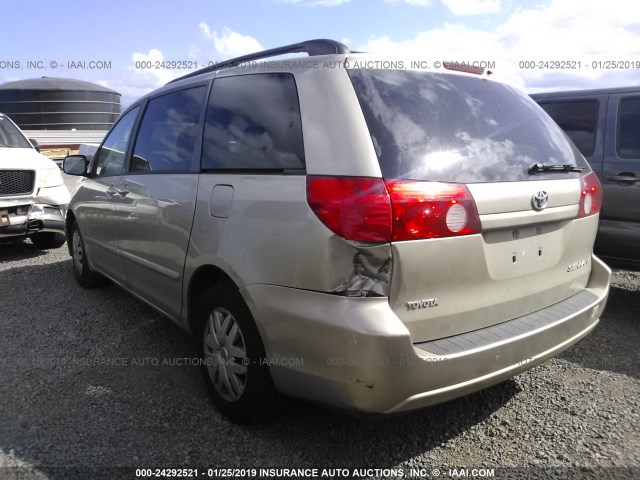 5TDZK23C48S169448 - 2008 TOYOTA SIENNA CE/LE TAN photo 3