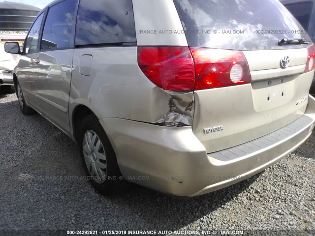 5TDZK23C48S169448 - 2008 TOYOTA SIENNA CE/LE TAN photo 6