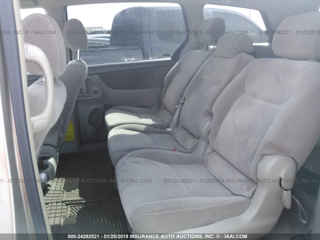 5TDZK23C48S169448 - 2008 TOYOTA SIENNA CE/LE TAN photo 8