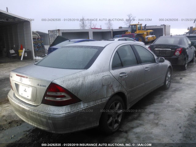 WDBRF92H27F902703 - 2007 MERCEDES-BENZ C 280 4MATIC SILVER photo 4