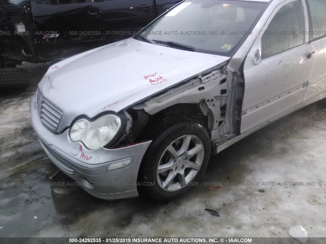 WDBRF92H27F902703 - 2007 MERCEDES-BENZ C 280 4MATIC SILVER photo 6