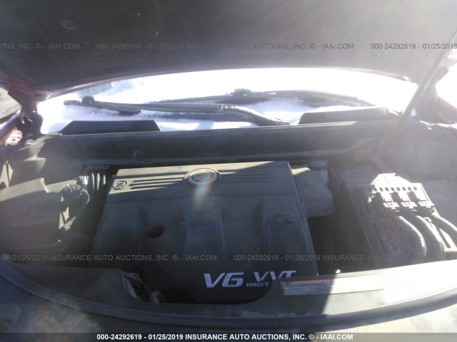 3GYFNCE3XES568184 - 2014 CADILLAC SRX PERFORMANCE COLLECTION Қызыл фото 10