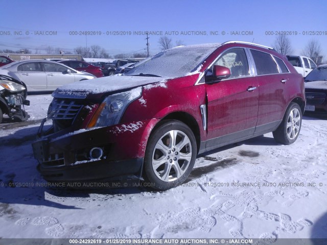 3GYFNCE3XES568184 - 2014 CADILLAC SRX PERFORMANCE COLLECTION Қызыл фото 2