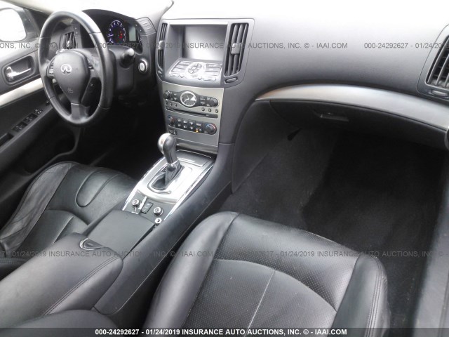 JN1CV6ARXAM454672 - 2010 INFINITI G37 SILVER photo 5