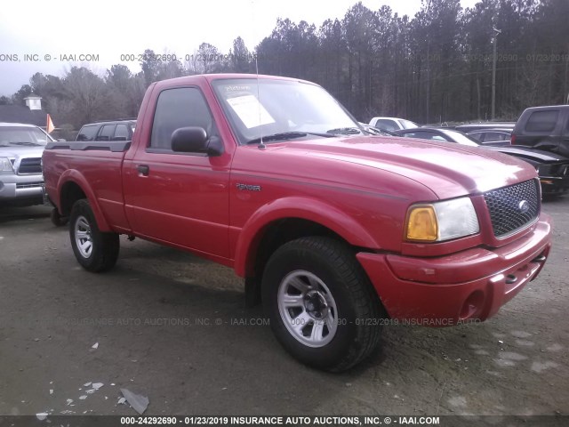 1FTYR10U11PA96134 - 2001 FORD RANGER RED photo 1