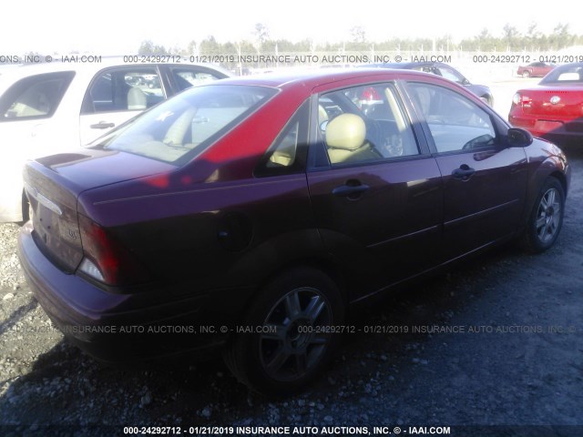 1FAFP3836YW384046 - 2000 FORD FOCUS ZTS MAROON photo 4