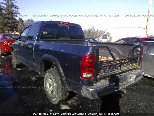 1D7HU18N33J585349 - 2003 DODGE RAM 1500 ST/SLT Dark Blue photo 3