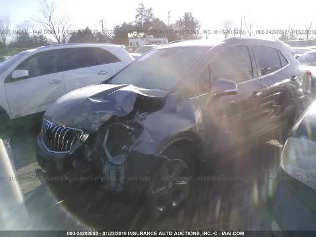 KL4CJCSB4EB759749 - 2014 BUICK ENCORE GRAY photo 2