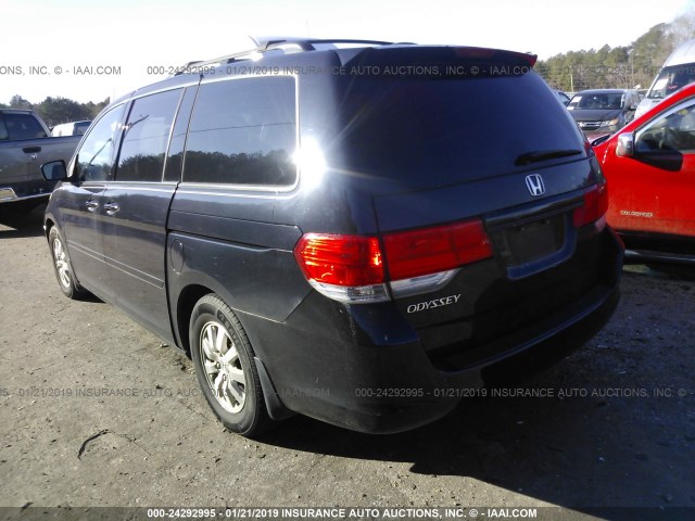 5FNRL38708B036611 - 2008 HONDA ODYSSEY EXL BLACK photo 3