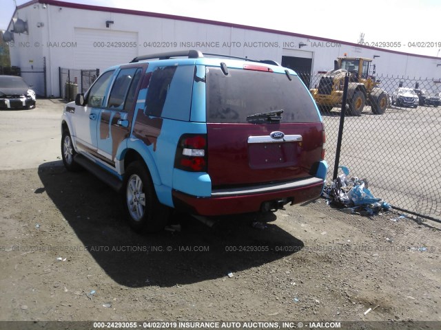 1FMEU63E27UA93557 - 2007 FORD EXPLORER XLT WHITE photo 3