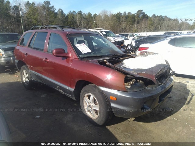 KM8SC13D44U805868 - 2004 HYUNDAI SANTA FE GLS/LX BURGUNDY photo 1