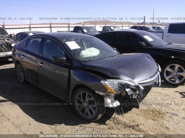 3N1AB7APXEL614800 - 2014 NISSAN SENTRA S/SV/SR/SL GRAY photo 1