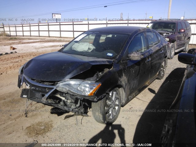 3N1AB7APXEL614800 - 2014 NISSAN SENTRA S/SV/SR/SL GRAY photo 2