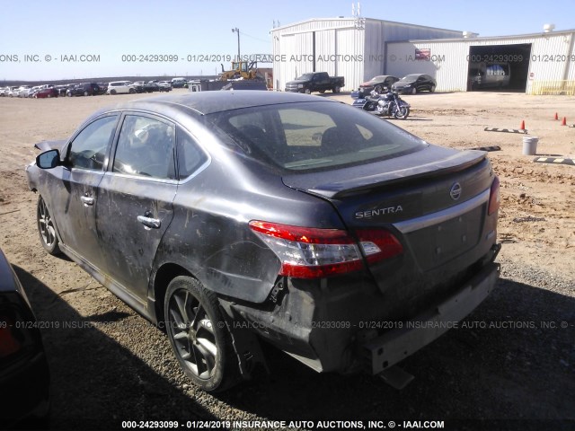 3N1AB7APXEL614800 - 2014 NISSAN SENTRA S/SV/SR/SL GRAY photo 3