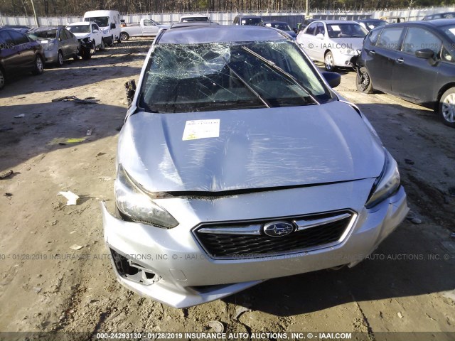 4S3GKAA66J1605430 - 2018 SUBARU IMPREZA SILVER photo 6