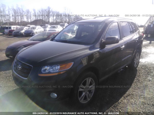 5NMSH4AG0AH358771 - 2010 HYUNDAI SANTA FE SE GRAY photo 2