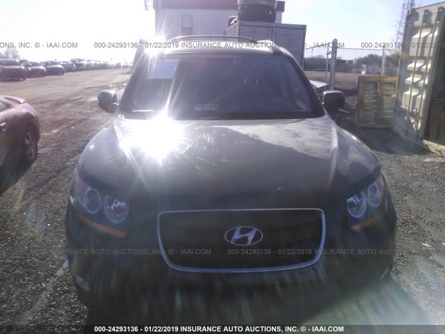 5NMSH4AG0AH358771 - 2010 HYUNDAI SANTA FE SE GRAY photo 6