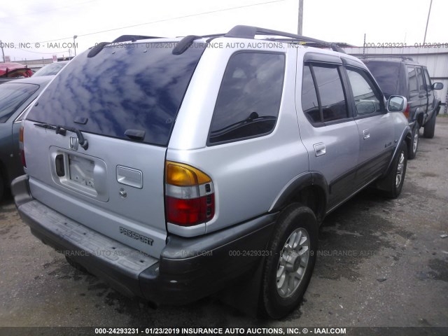 4S6CK58W724403677 - 2002 HONDA PASSPORT EX/LX SILVER photo 4