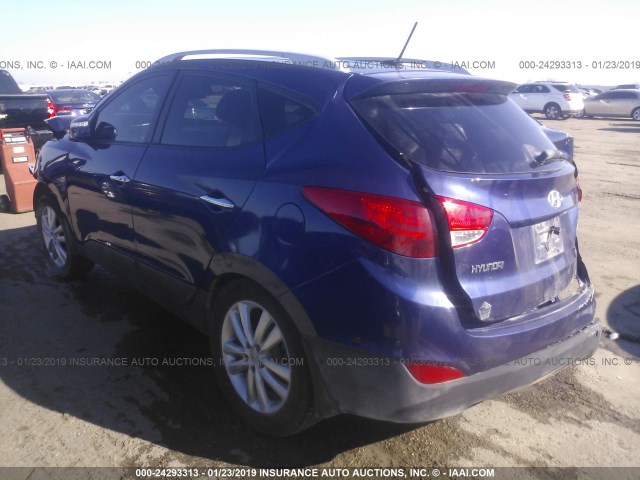 KM8JU3AC1DU636486 - 2013 HYUNDAI TUCSON GLS/LIMITED 蓝色 照片 3