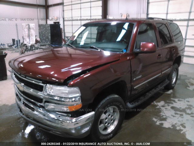 1GNEK13Z73J184780 - 2003 CHEVROLET TAHOE K1500 MAROON photo 2