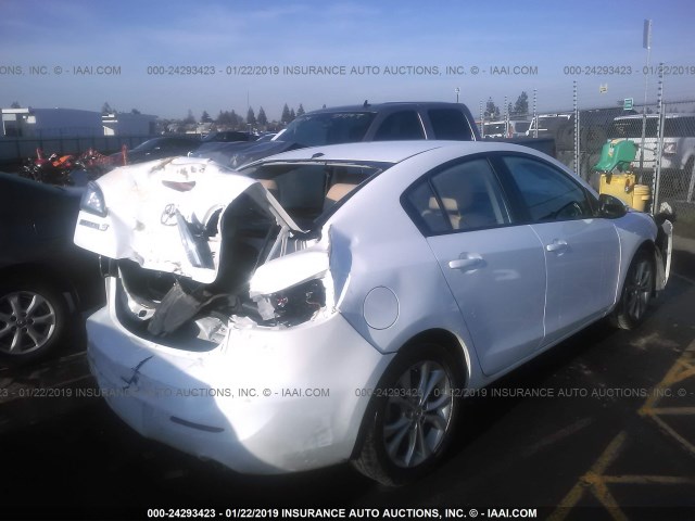 JM1BL1S55A1228716 - 2010 MAZDA 3 S WHITE photo 4