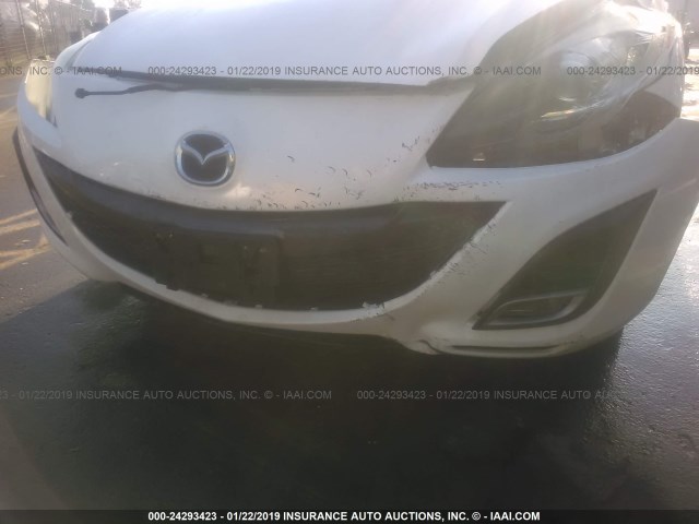 JM1BL1S55A1228716 - 2010 MAZDA 3 S WHITE photo 6