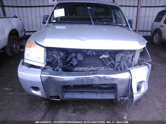 1N6BA07D18N342177 - 2008 NISSAN TITAN XE/SE/LE GRAY photo 6