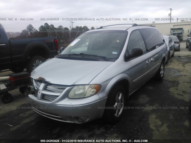 2D8GP44LX5R410986 - 2005 DODGE GRAND CARAVAN SXT SILVER photo 2