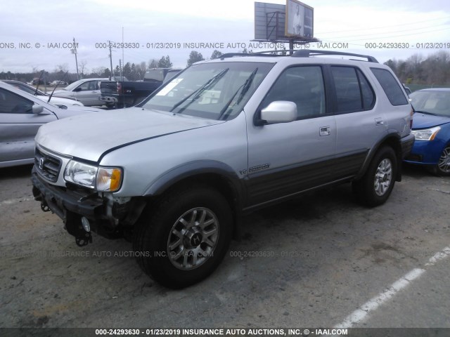 4S6DM58W624402860 - 2002 HONDA PASSPORT EX/LX SILVER photo 2