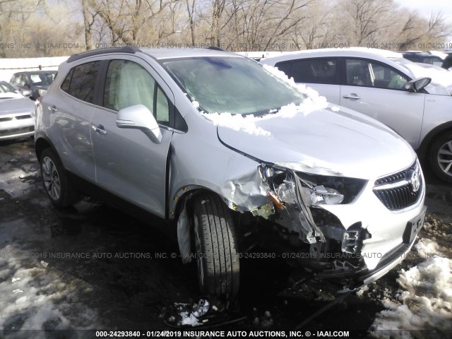 KL4CJESBXHB055636 - 2017 BUICK ENCORE PREFERRED SILVER photo 1