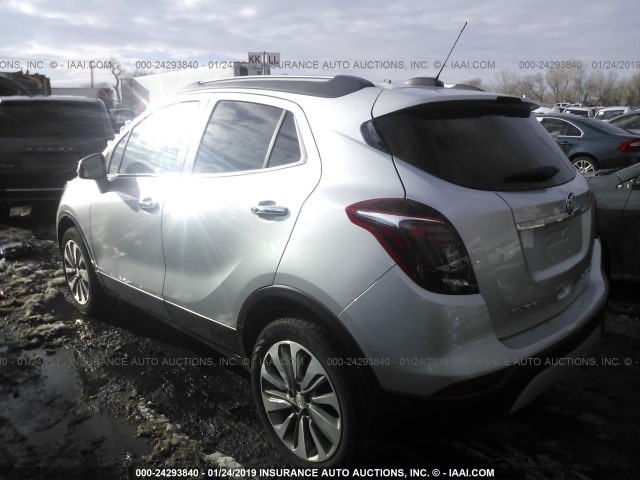 KL4CJESBXHB055636 - 2017 BUICK ENCORE PREFERRED SILVER photo 3