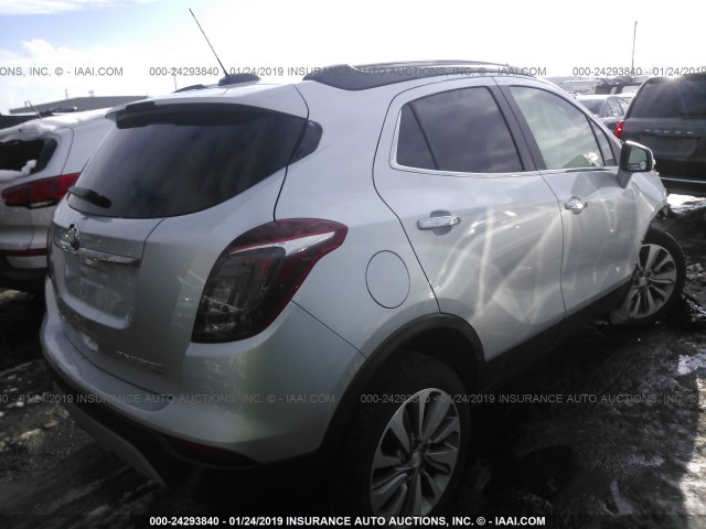 KL4CJESBXHB055636 - 2017 BUICK ENCORE PREFERRED SILVER photo 4