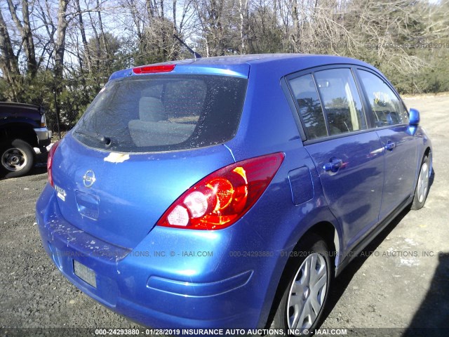 3N1BC1CP0BL502482 - 2011 NISSAN VERSA S/SL BLUE photo 4