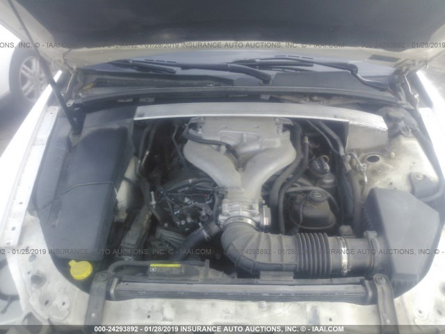 1G6DV57V580212652 - 2008 CADILLAC CTS HI FEATURE V6 WHITE photo 10