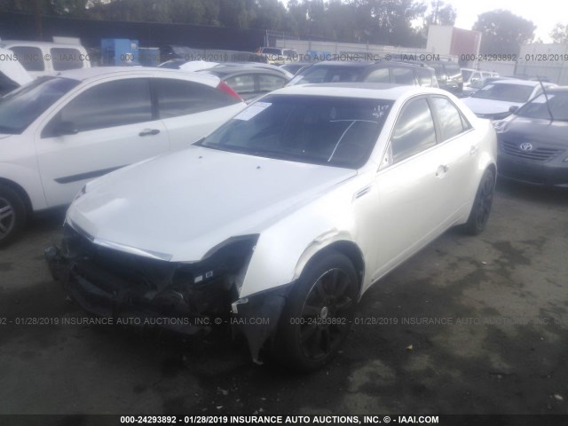 1G6DV57V580212652 - 2008 CADILLAC CTS HI FEATURE V6 WHITE photo 2