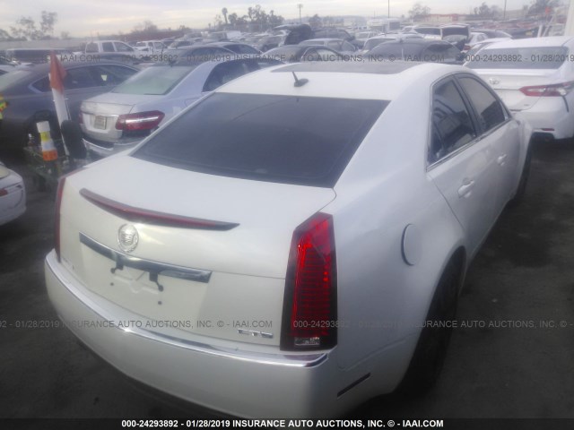 1G6DV57V580212652 - 2008 CADILLAC CTS HI FEATURE V6 WHITE photo 4