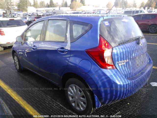 3N1CE2CP8EL435252 - 2014 NISSAN VERSA NOTE S/S PLUS/SV/SL BLUE photo 3