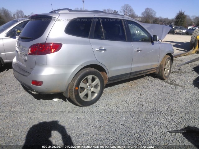 5NMSH13E27H023725 - 2007 HYUNDAI SANTA FE SE/LIMITED SILVER photo 4