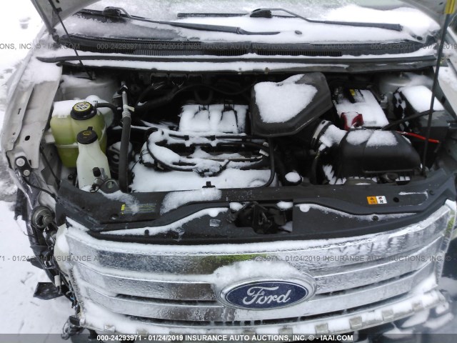 2FMDK38C19BA67435 - 2009 FORD EDGE SEL SILVER photo 10