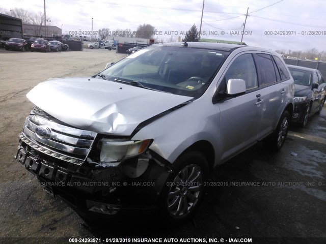 2FMDK38C19BA67435 - 2009 FORD EDGE SEL SILVER photo 2