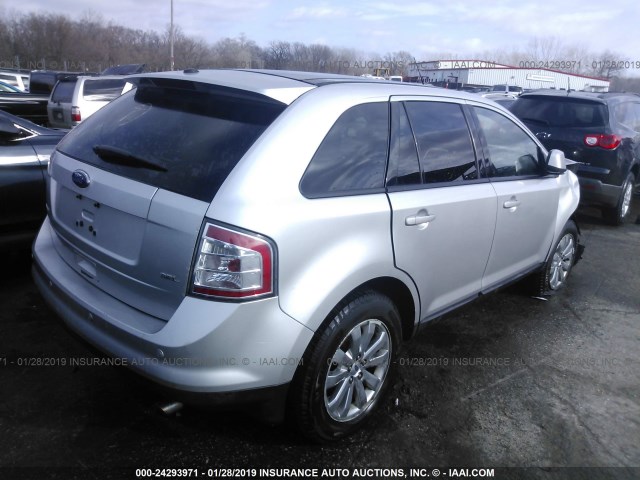 2FMDK38C19BA67435 - 2009 FORD EDGE SEL SILVER photo 4