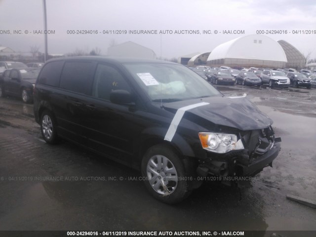 2C4RDGBG9GR108910 - 2016 DODGE GRAND CARAVAN SE BLACK photo 1