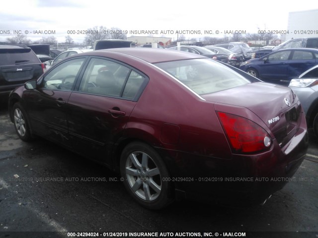 1N4BA41E84C913493 - 2004 NISSAN MAXIMA SE/SL MAROON photo 3