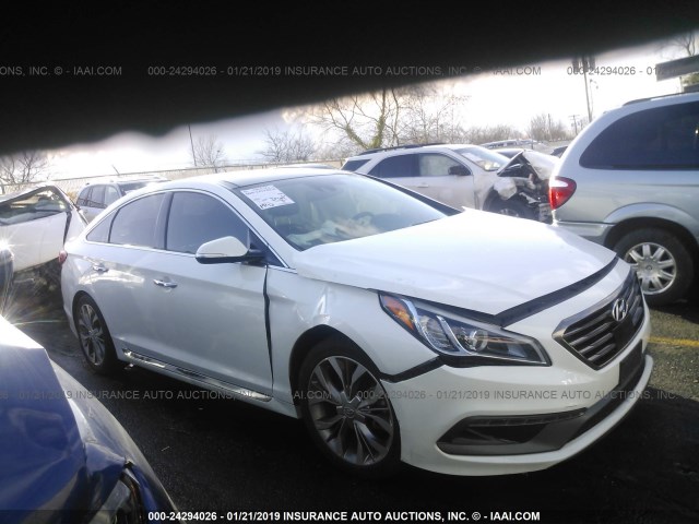 5NPE34AB3FH242197 - 2015 HYUNDAI SONATA SPORT/LIMITED WHITE photo 1