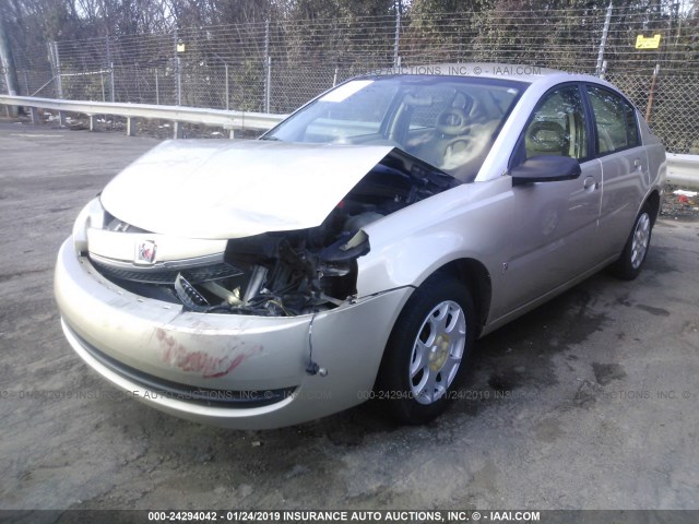 1G8AJ52F93Z165894 - 2003 SATURN ION LEVEL 2 GOLD photo 2