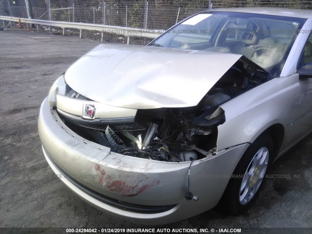 1G8AJ52F93Z165894 - 2003 SATURN ION LEVEL 2 GOLD photo 6