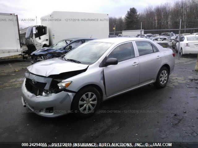 2T1BU4EE5AC522462 - 2010 TOYOTA COROLLA S/LE/XLE SILVER photo 2