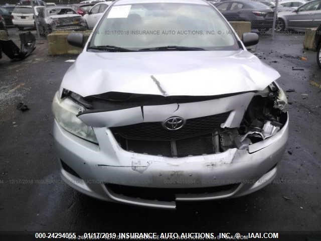 2T1BU4EE5AC522462 - 2010 TOYOTA COROLLA S/LE/XLE SILVER photo 6