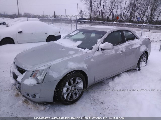 1G6DR57V880192272 - 2008 CADILLAC CTS HI FEATURE V6 SILVER photo 2